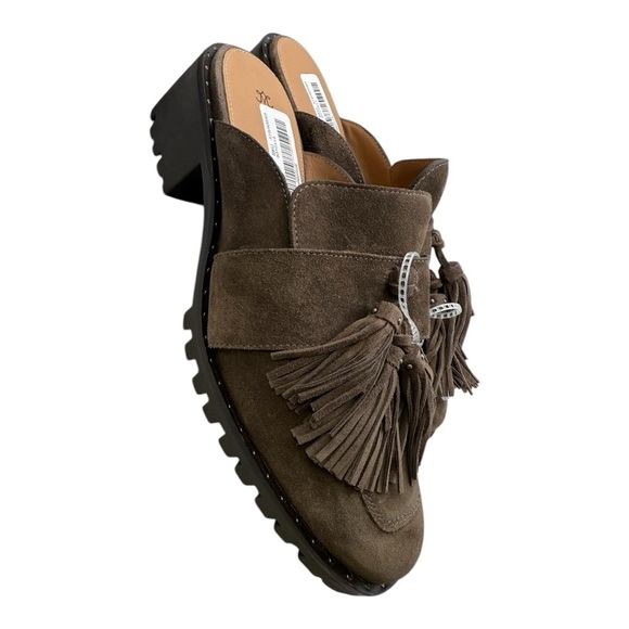 Johnston & Murphy Women's Alice Fringe Mule Slip On Gray Suede NWOB 9.5 - Picture 8 of 14